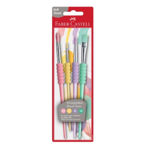 FABER CASTELL PENNELLI SOFT TOUCH COLORI PASTELLO CONF 4 Pz.